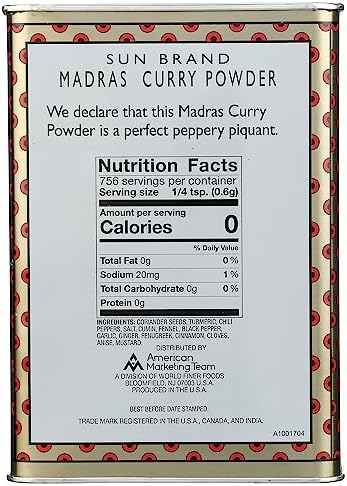 Sun Brand Madras Curry Powder, 1 Pound (Pack of 1)