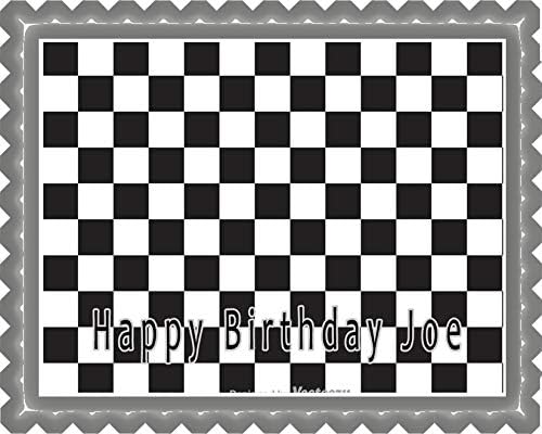 Chess Board - Edible Cake Topper - 7.5" x 10" (1/4 sheet) rectangular