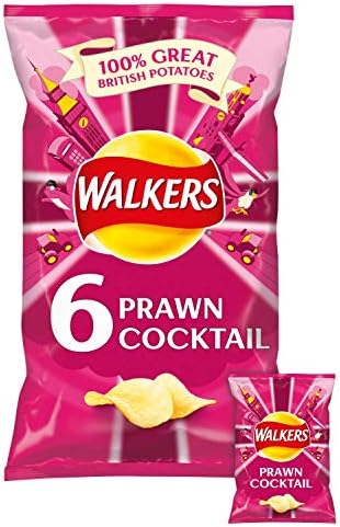 Walkers Prawn Cocktail Crisps 6 X 25G