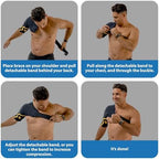 ORTONYX Shoulder Stability Brace Compression Sleeve for Rotator Cuff Support, Injury Prevention, Dislocated AC Joint, Labrum Tear, Frozen Shoulder Pain, Sprain, Soreness, Bursitis/XL