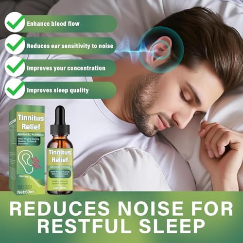 Tinnitus Relief for Ringing Ears, Gentle Herbal Tinnitus Relief Drop, Naturally Formulated to Help Minimize Ear Noise & Support Healthy Hearing for Daily Use