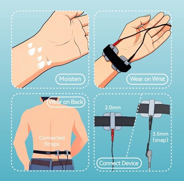 Lifetime-Reusable Conductive Silicone Electrode Pads Unit – Washable, Permanent-Use No-Gel Design, Universal 2.0 mm Connector, Series 7000 (1 Pair)