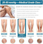 Compression Stockings for Women & Men, 20-30 mmhg Support Hoses,Medical Graduated Thigh High Compression Socks for Circulation Varicose Vein Swollen legs Travel Flight Pregnant