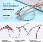 Blue Light Blocking Glasses Vintage Half Frame UV Clear Lens Anti Eyestrain Computer Gaming Glasses for Women