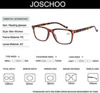 JOSCHOO 5 Pack Reading Glasses Men Women Spring Hinges Comfortable Glasses for Reading (5 Tortoise, 2.75)Medium