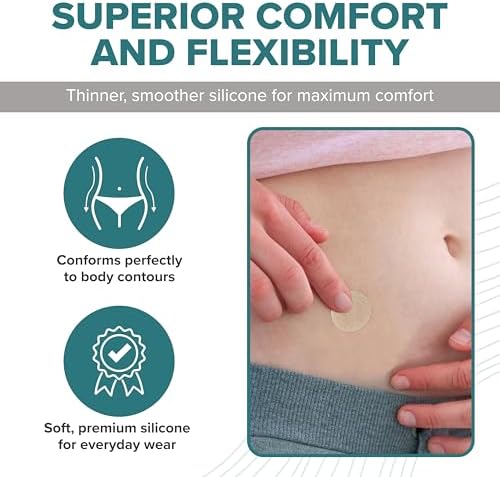 Epiderm Silicone Scar Circles – Silicone Scar Patches for Face & Body – Reusable Adhesive Scar Dots for Small, Targeted Areas – Keloid & Surgical Scars (6-Pack)