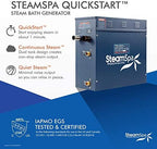 9kW Steam Sauna Generator Sentry Series 240V Steam Generator with Touch Screen, Steamhead, Built-in Steam Shower Auto Drain, ACU Quickstart Steam Bath Generator (Black)