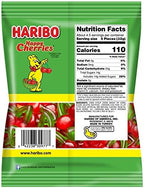 HARIBO Gummi Candy, Happy Cherries, 5 oz. Bag (Pack of 12)