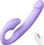 Tracy's Dog Strapless Strap-On Dildo Female Sex Toys, Velvety-Soft Double-Ended Anal Dildos, 10 Vibrations, Remote Control, Wearable G-Spot Vibrator Adult Toys for Women Lesbians & Couples (Cushify)