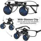2.5X 3.5X Binocular Dental Loupes Surgical Magnifier Dentist Loupe Metal Eyeglasses Depth View (2.5x-420)