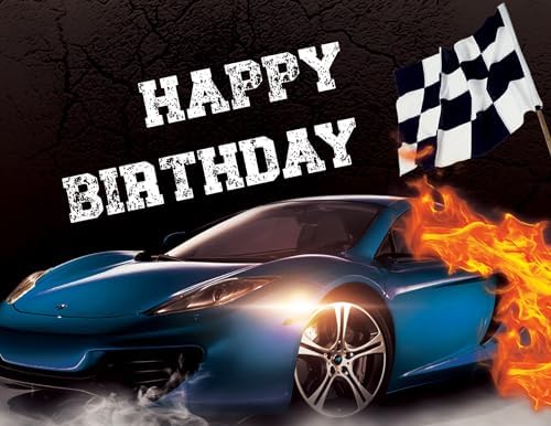 Birthday Race Car Edible Icing Image (1/4 Sheet)