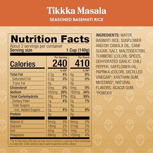 Royal Tikka Masala Basmati Rice - Ready to Heat Microwavable Pouch, 8.5 oz (Pack of 6)