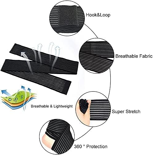 Elastic Lower Leg Calf Compression Support Bandage Sleeve Wrap for Women and Man, Shin Splint Guard for Football Runner, Basketball, Volleyball, Calf Pain Relief, Adjustable Plus Size (Black)