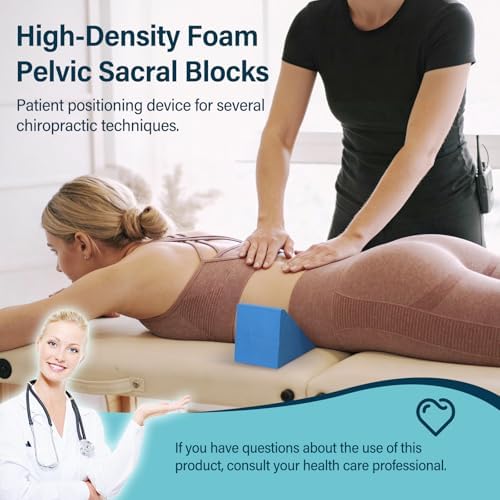 Pelvic Sacral SOT Blocks 2pcs, Chiropractic Wedge Blocks for Sacral & Pelvic Support, Dejarnette Style Chiropractor SOT Blocks Physical Therapy Wedges for HIPS