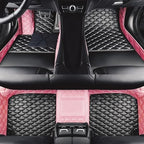Custom Car Floor mat for BMW 1 2 3 4 5 6 7 8 Series X1 X2 X3 X4 X5 X6 X7 M1 M2 M3 M4 M5 M6 M7 M8 X3M X4M X5M X6M GT i3 i4 iX3 i8 iX Z4 Waterproof Cargo (Black Pink)