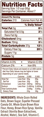 Bob's Red Mill Gluten Free Honey Oat Granola, 12-ounce