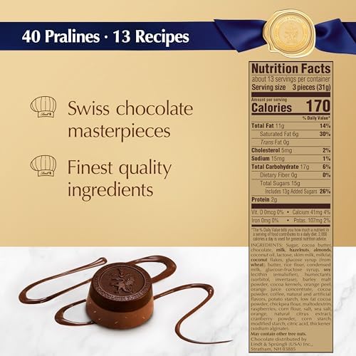 Lindt Swiss Luxury Selection Assorted Chocolates, Chocolate Candy Gift Box, 14.5 oz Gift Box