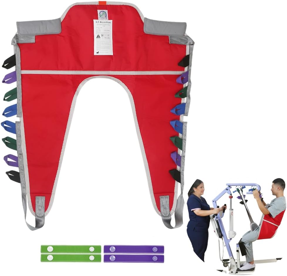 Sit to Stand Sling,Lift Patient Aid Padded Sling and Stand Assist with Back Support,Patient Lift Sling Works with Most Mobility Aids & Equipment (Large)