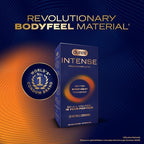 Durex Intense Non Latex Condoms, Ultra Thin Condoms Lubricated with Silicone Lube, Premium Nitrile, Latex Free, 10 Count
