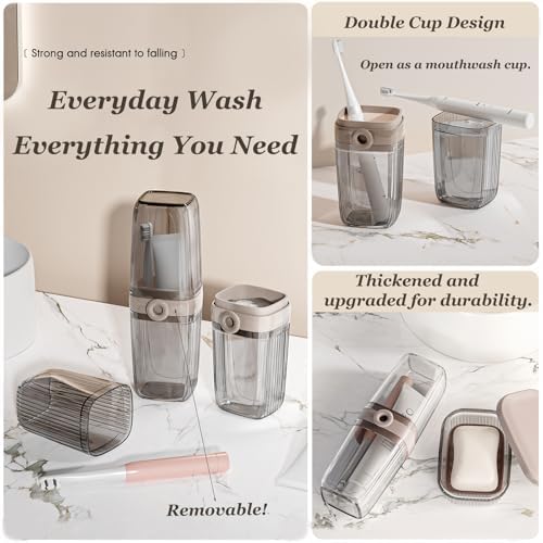 Toothbrush Travel Case, Portable Travel Toothbrush Holder, Multifunctional Dustproof Toothbrush Cover, Suitable for Trip Home Camping Dust-Proof and Sanitary