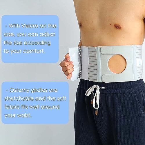 Ostomy Belt, Adjustable Stoma Support Belt Portable Ileostomy Colostomy Belt,Universal Ostomy Belt Helps Protection Ostomy Bag