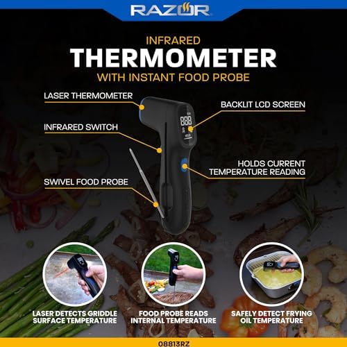 Razor Infrared Thermometer with Instant Food Probe