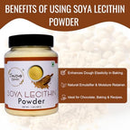 Flavour Drum SOYA Lecithin Powder 200 g (7 oz) | 100% Pure Plant-Based Emulsifier | Non-GMO Soy Lecithin for Baking, Chocolate Making, Sauces & Keto Recipes | Vegan, Gluten-Free | No Additives