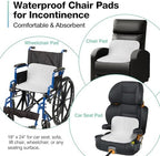 Washable Waterproof Underpads, 24" x 18" (3 Pack) Reusable Incontinence Pads for Chair, Bassinet, Crib, Car Seat, Sofa, Wheelchair, Small Size