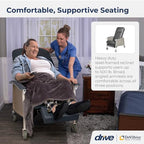 Drive Medical 3 Position Heavy Duty Bariatric Geri Chair Recliner, Reclining Clinical Chair with Armrests and Tray, Extra Wide Seat, Charcoal