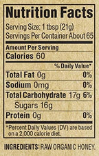 Naked Wild Honey, Organic Raw Unfiltered Wildflower Honey, 48 Ounce