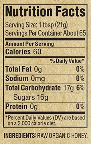 Naked Wild Honey, Organic Raw Unfiltered Wildflower Honey, 48 Ounce