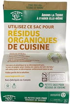 Bag to Earth - Kitchen Food Waste Bag - Compostable Bag - Leak Resistant -%100 Paper Cellulose Liner - Small - 30 Bags