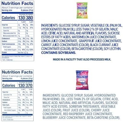 HI-CHEW Easter Candy Variety Mix, Pack of 6 Bags - 17 Flavor Assort Sweet and Sour Chewy, Unique Fun Soft - Immensely Juicy Fruity Candy Flavors - Individually Wrapped for Sharing
