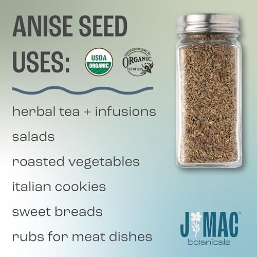 J Mac Botanicals Organic Anise Seeds whole aniseed