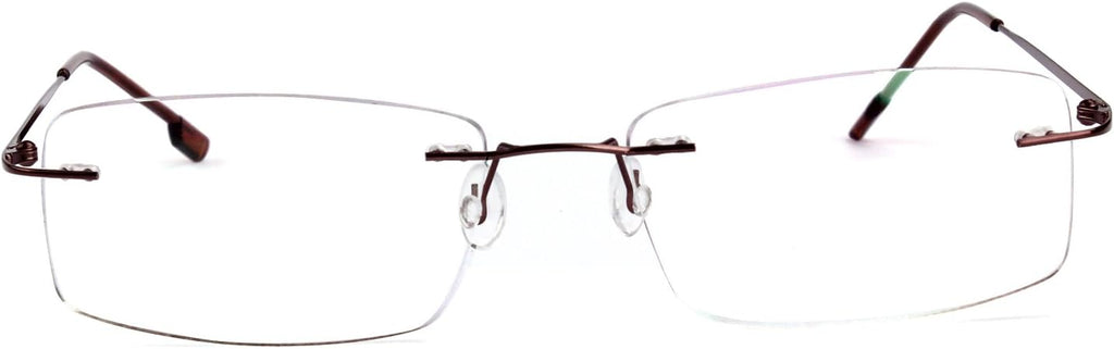 Agstum Titanium Alloy Flexible Rimless Hinged Frame Optical Eyeglasses Frames