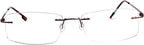 Agstum Titanium Alloy Flexible Rimless Hinged Frame Optical Eyeglasses Frames