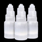 Himalayan Glow WBM Selenite Tower Skyscraper 10cm, Natural Home Decoration & Meditation Crystal Selenite Stone -3 PCS Selenite Lamp, (Pack of 3), White