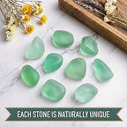 Super Large Polished Green Fluorite Healing Crystal Stones - 2 Pcs of 1.2" Worry Stone for Anxiety, Pocket Palm Gemstones Handpicked Natural Tumbled Rocks for Meditation, Reiki, Chakra, Home Decor