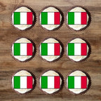50 Italian Flag Edible Cupcake Toppers, Italy Flags, Italia Flags Of The World Mini Cake Decorations, Eurovision Party Decorations, Italy Cake Decoration Olympics Party Cookie Decor UNCUT