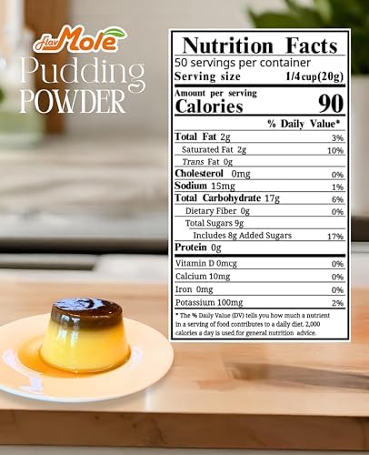 Flavmore Pudding Powder Mix (2.2 lbs), Cook & Chill (1:10 Ratio), ~114 Servings - Various Flavors to Customize with On-Hand Ingredients