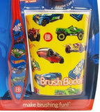 Brush Buddies Hot Wheels Kids Toothbrushes Kit Manual Toothbrushes for Kids Toddler Toothbrush 2 + Years Travel Toothbrush Kit with Cover and Cup 3PC Soft Bristles Small Head Easy Grip Handles