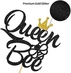Queen Bee Cake Topper, Baby Shower Party Decoration Supplies, for Girls Women Bumbee Birthday Cake Decoration, Happy Bee day Birthday Party Supplies