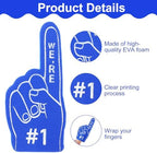 SHENLIU 18PCS Mini Foam Fingers, Baseball Fan Mini Foam Finger, Cheerleading Foam Finger We're #1 Sports Themed Party Supplies for Baseball Basketball Soccer Team Gifts(Blue)