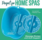 AllSett Health Foot Soaking Bath Basin – Large Size for Soaking Feet | Pedicure and Massager Tub for at Home Spa Treatment | Callus, Fungus, Dead Skin Remover, Blue