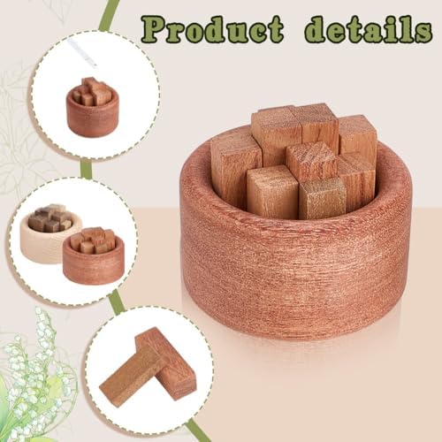 2 PCS Wood Diffuser for Essential Oils Aromatherapy Round Essential Oils Diffuser Set for Home Office Car Bedroom Decoration