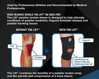 Pro-Tec Athletics The Lift Knee Support, Patellar Strap Combines with Compression Sleeve Support to Improve Patellar Alignment and Stability