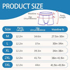 2-Pack Urine Bag Pants for Patient, Ostomy Drainage Trousers, Incontinence and Catheter Bag Pants (27-46" W)