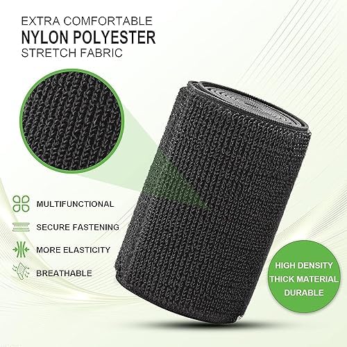 Elastic Belly Band & Body Wrap Set (2 Pack) - 4.93 Inch Wide, High-Density Stretch for Body Slimming, Fitness, Support | Fits Elitzia ETMW919W & More