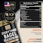Everything Bagel Seasoning Blend - Gluten Free & Low Sodium Avocado Toast Seasoning. Vegetable Seasonings with Spices & Toasted Sesame Seeds. Egg, Meat & Salmon Keto Seasonings. Salad Toppings. 5.2oz