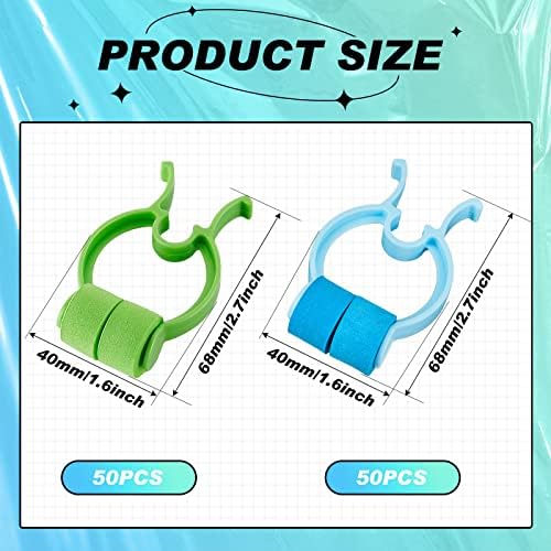 Fabbay 100 Pcs Stop Nosebleeds Clip Nose Bleed Stopper Nasal Clip for Adult Emergency Accident, Blue and Green